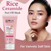 Globus Naturals Globus Natural Rice Ceramide Peel Off Mask, Enriched With Green Tea & Vitamin E, For Glass Skin, 75Gm