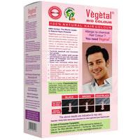 Vegetal Bio Hair Colour - Dark Brown 150g Achieve Natural, Ammonia-Free Hair Color PPD-Free, 100% Herbal Certified Organic for Men and Women UV Protection and Luster Maintenance Complete Kit