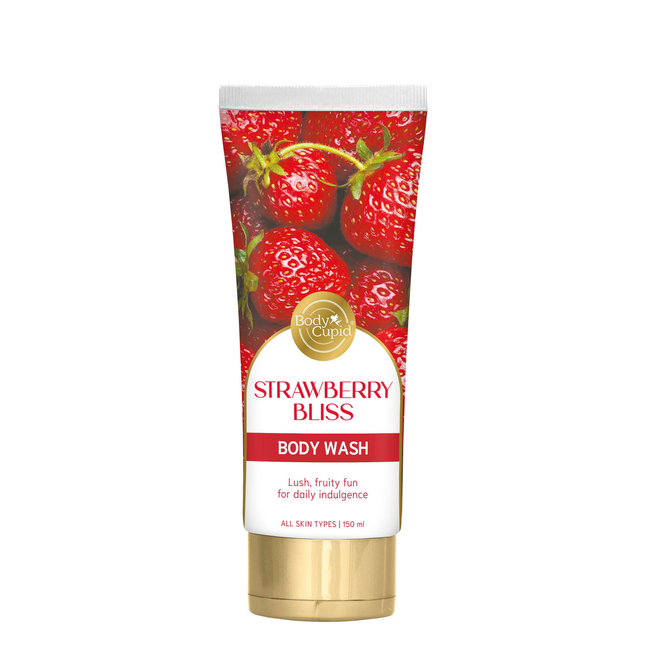 Body Cupid Strawberry Bliss Body Wash | No Parabens, Sulphates or Silicones | Refreshing Strawberry Fun | Luxury Shower Gel | 150ml