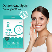 BAKE 2% Salicylic Acid Hydrocolloid Pimple Patches (72 Dots) | Absorbs Oil, Prevents Acne | Waterproof Patches | For Acne, Acne Marks, Acne Prone Skin - 72 Patches