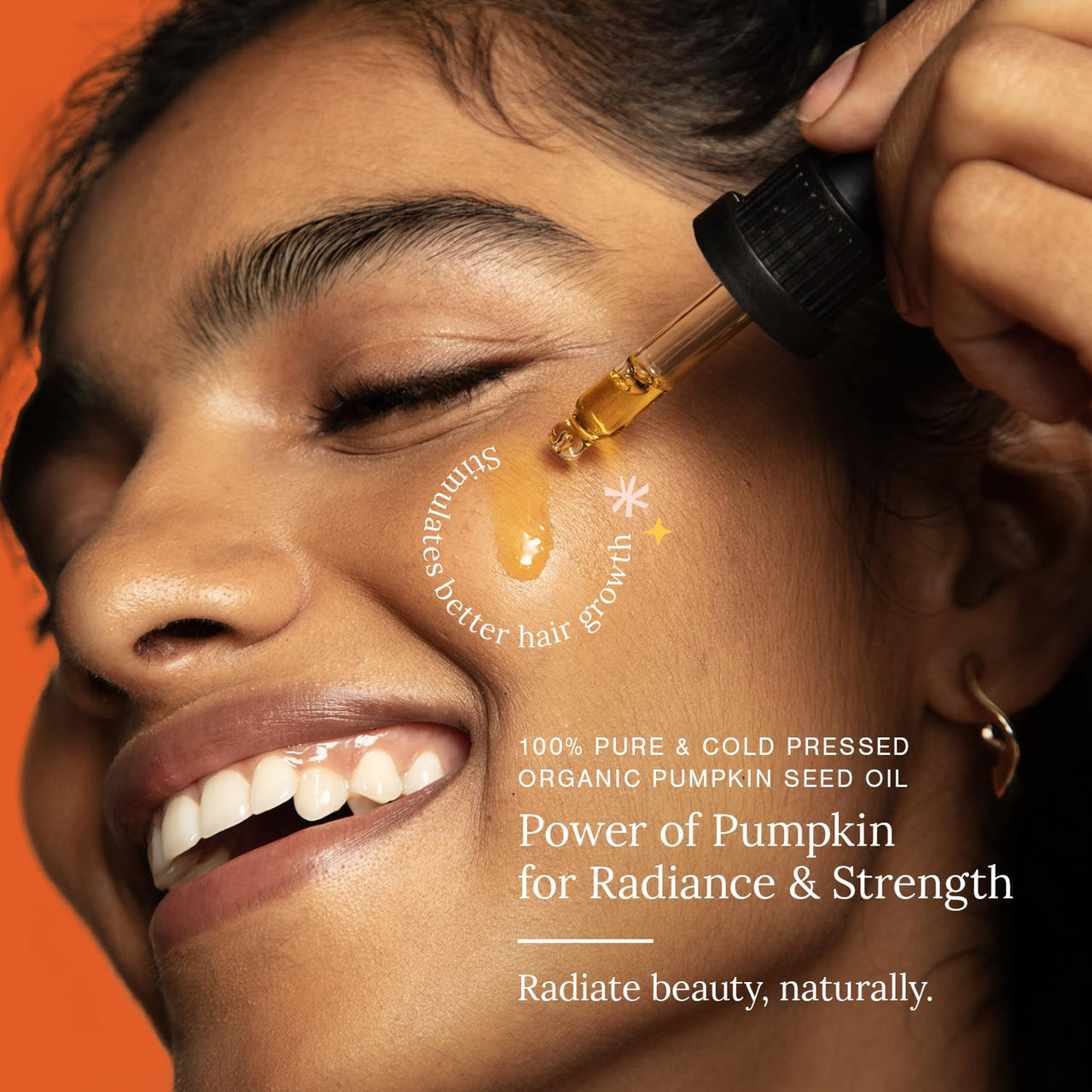 Juicy Chemistry Organic Pumpkin Seed Oil, 30 ml | 100% Pure, Virgin, Cold Pressed & Certified Organic Carrier Oil | Anti-Ageing, Hair Growth, Fast Absorbing