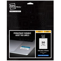 Avery White Asset Tag Labels, 3/4