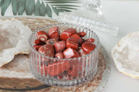 DUQGUHO Red Jasper Healing Crystals Stones Set Natural Tumbled Polished Crystal Stones Bulk Irregular Pebble Stones Fish Tank Rocks 0.45 lbs 06 Red Jasper