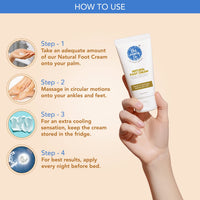 The Moms Co. Natural Foot Cream With Argon oil, Vit E & Peppermint Essential Oil Relief for Swollen Ankles and Feet- 50 g