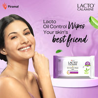 Lacto Calamine Oil Control Face Wipes | 30 N each- Pack of 4 | Wet Wipes for Face With Neem, Aloe Vera & Niacinamide | Makeup Remover Wipes | Hydrating, Refreshing, Soothing | Pararben & Alcohol Free