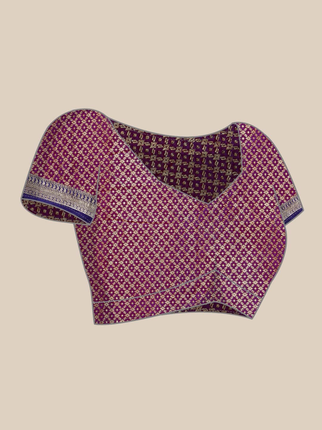 Pandadi Saree Women's  Banarasi Silk Saree With Unstitched Blouse Piece