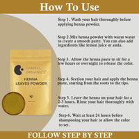 CARMEL ORGANICS Hair Color Henna & Indigo Leaves Powder Combo (100gm Each) | No Added Preservative and Additives | Non-GMO | Made By Pure And Natural Dried Leaves