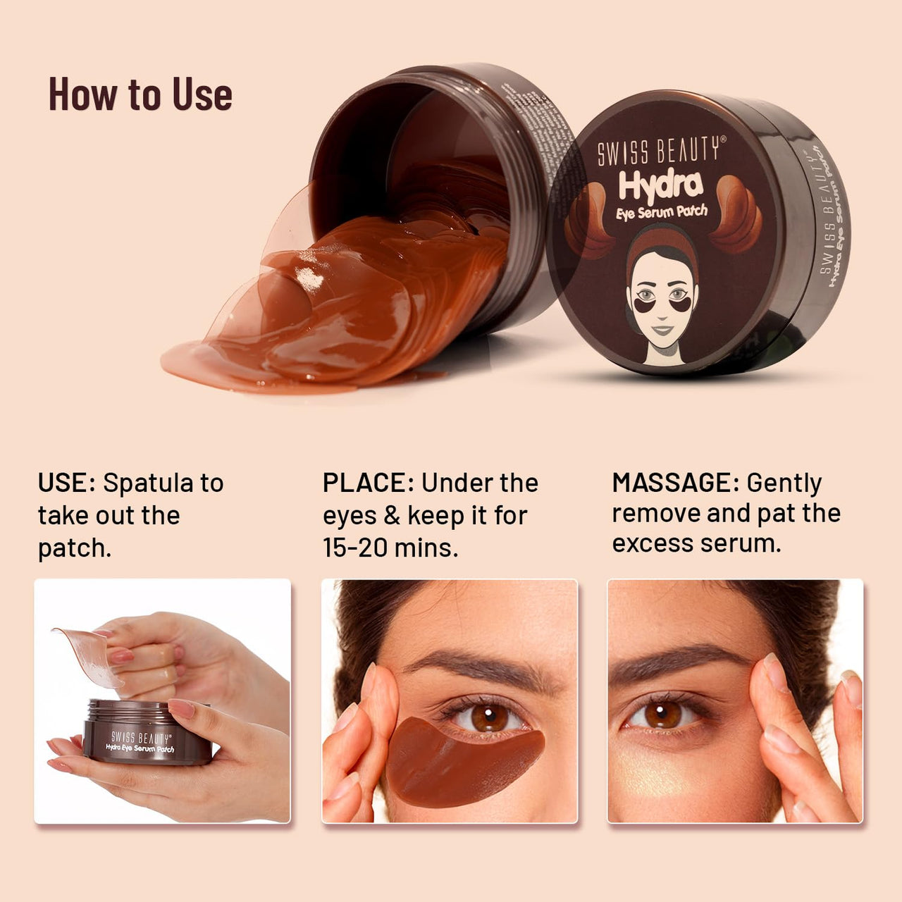 Swiss Beauty Hydra Eye Serum Patch, Eye Makeup (SB-333-3)
