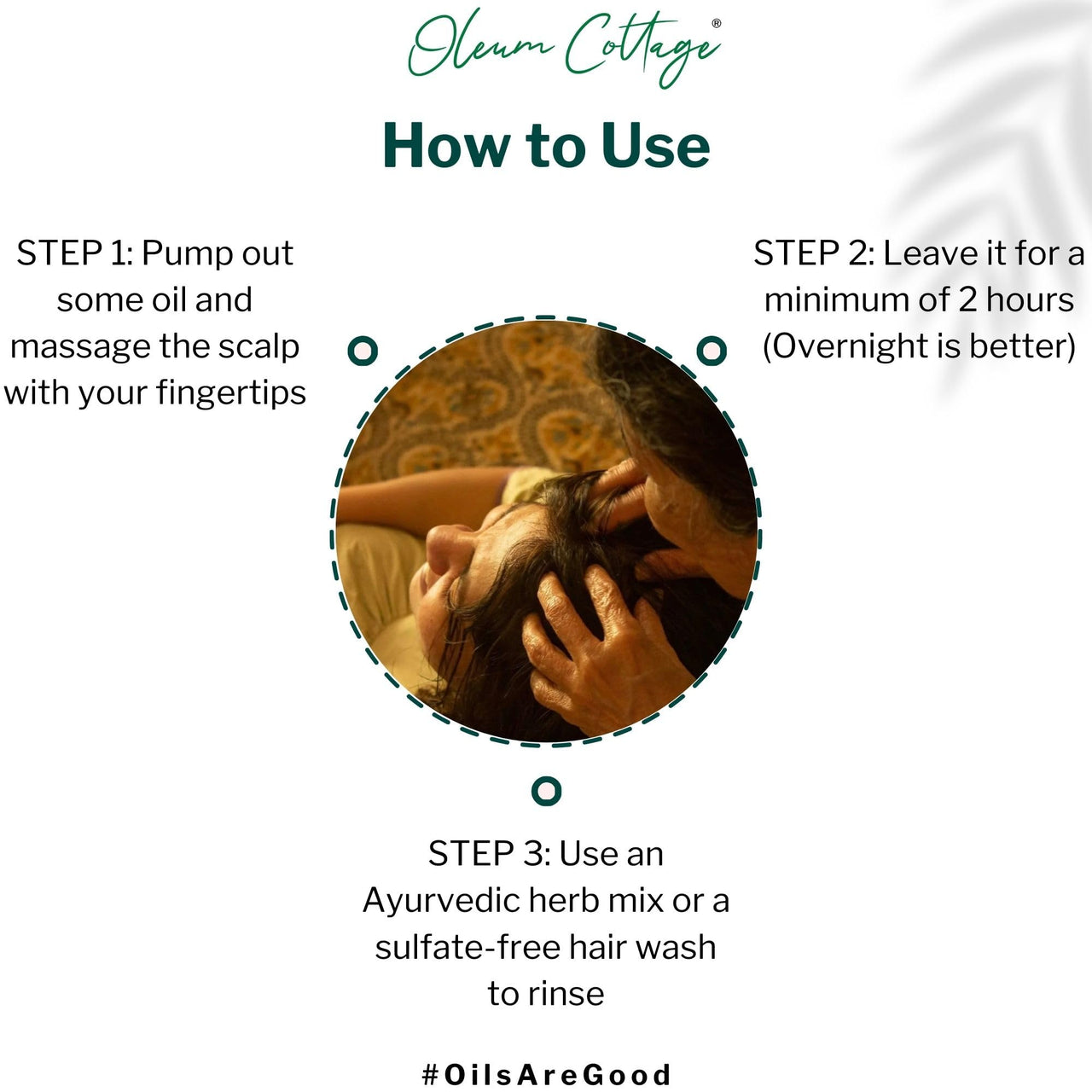 Oleum Cottage, Deeply Conditioning Hair Spa Oil, 100ml, Hair fall treatment oil, Anti Dandruff treatment, Therapeutic Oil Blend