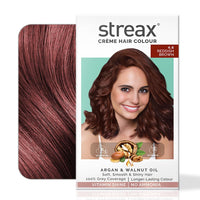 Streax Crème Permanent Hair Colour - 4.6 Reddish Brown Hair Colour- 120 ml, 100% Grey coverage, Ammonia Free Hair Color, Long Lasting Hair colour for women