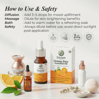 Zenaum Essences 100% Natural Orange Therapeutic Grade Essential Oil | 45ml (Pack of 3)| Mood Uplifting, Skin Brightening & Aromatherapy Sourced from Andhra Pradesh, India | GMP, ISO & IFRA Certified