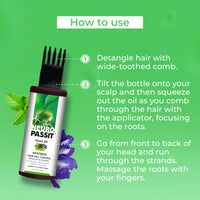 Passion Indulge Neuropassit NTstress Hair fall control oil 100ml & Papain 2 in 1 Conditioning Shampoo 200ml Combo Pack For Anti Dandruff | Reduce Stress & Anxiety | Hair Cooling Oil | Hair Fall Control | Soft & Shine Hair With Jatamansi & Papaya | Natural