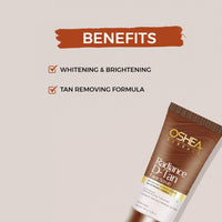 Oshea Herbals Radiance D Tan Face Scrub for All Skin Types | Tan Removal with Brigthening Formula | Enriched with Aleovera & Grape Fruit Extracts 120 g