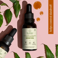 Juicy Chemistry Neem Oil, 30 ml | Pure, Cold-pressed & Organic Carrier Neem Oil for Dandruff, Irritated & Itchy Scalp | Ecocert Certified Organic for Men & Women | Cruelty-free & 100% Vegan