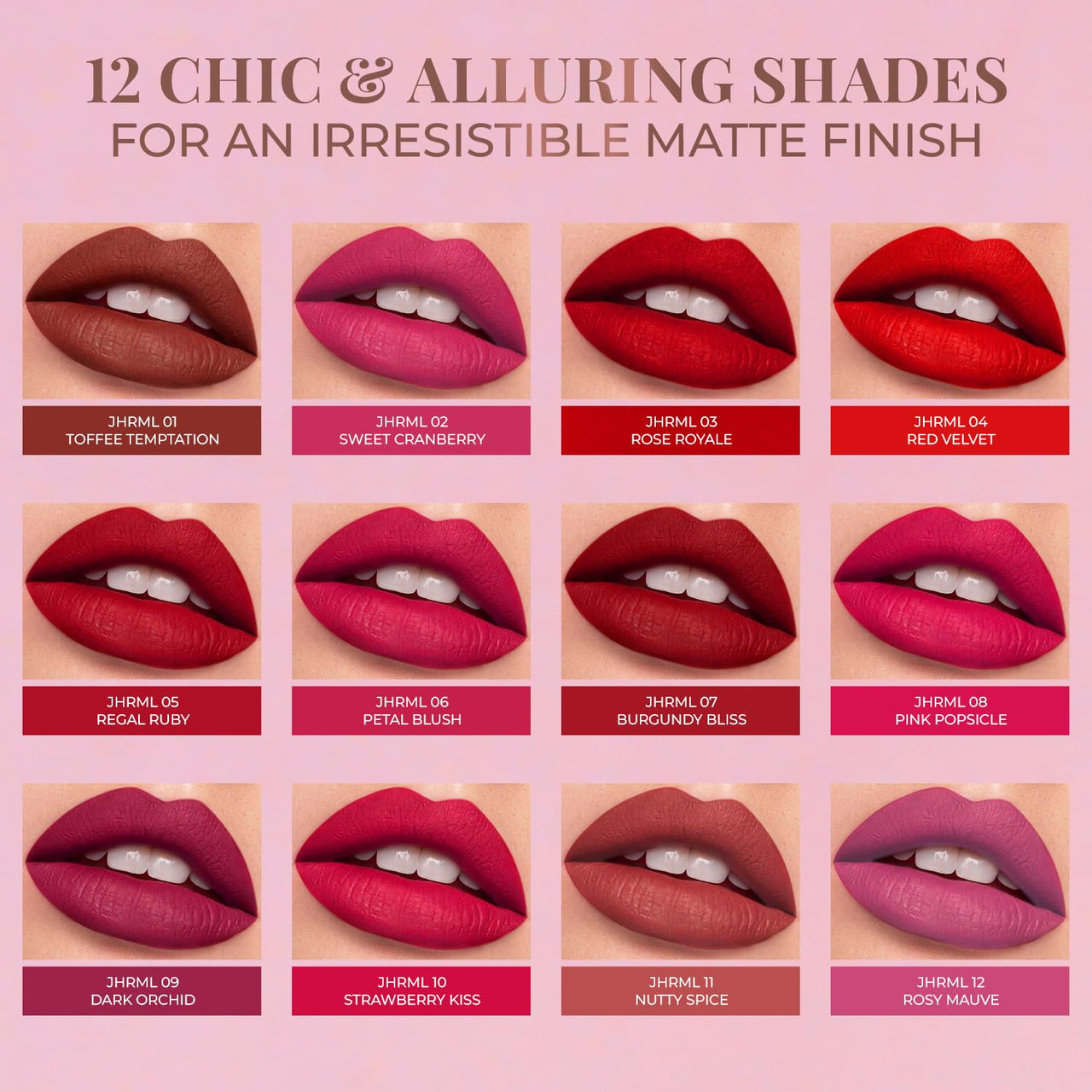 Just Herbs Relaxed Matte Liquid Lipstick Lip Colour for Women Tinted Lip Balm for Men and Women with SPF 20+ for Dark Lips to Lighten 4 g (Cherry) Combo