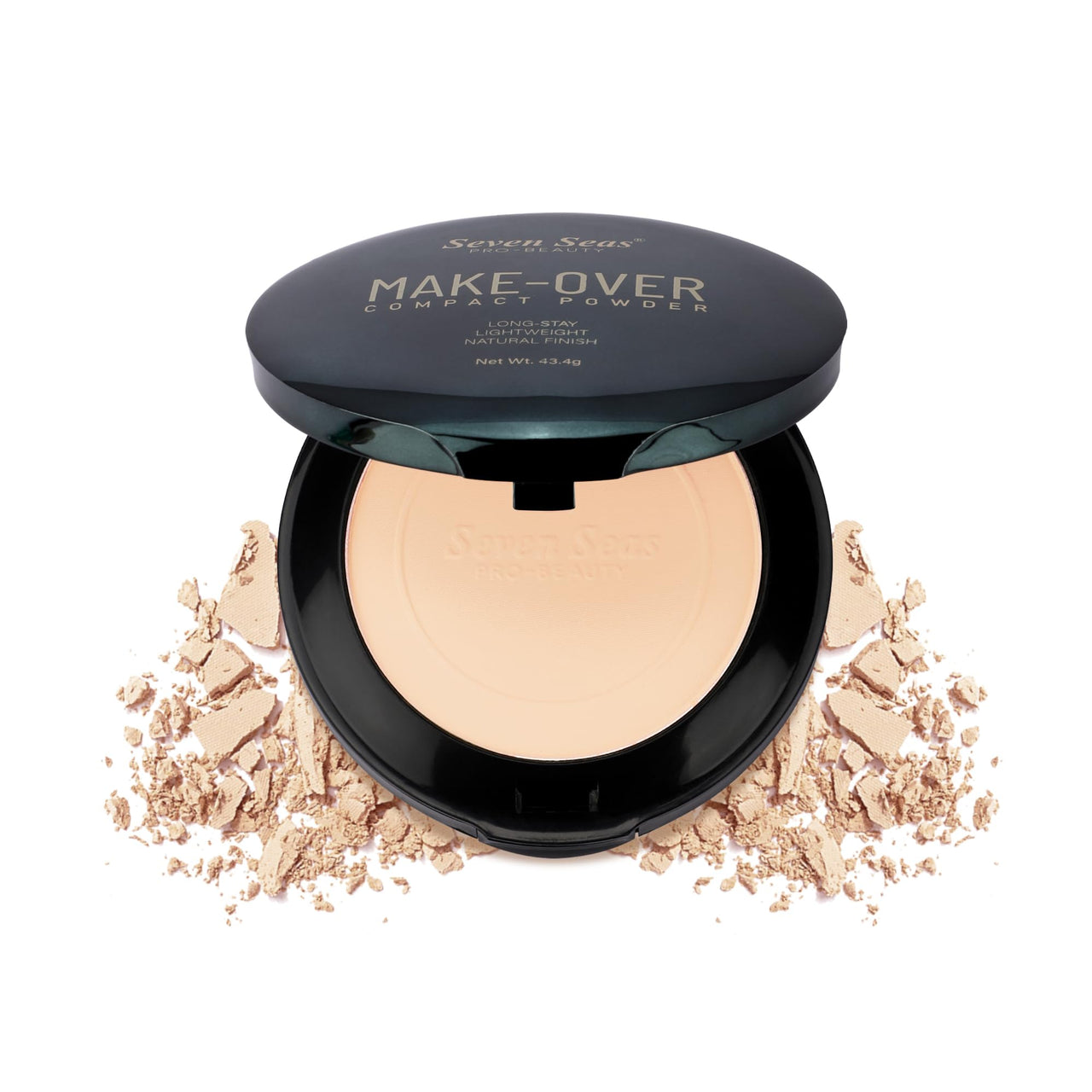 Seven Seas Make-Over Oil Control Compact Powder for Women (02 Nude, 43.4G)