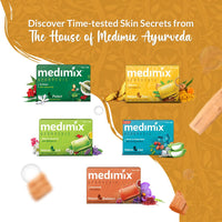 Medimix Ayurvedic Sandal Bathing Soap Bar With Eladi Oil 125Gm (Buy 4 and Get 1 Extra Combo Pack) | For Naturally Glowing Skin | Herbal | Natural | Paraben-free & Sulphate-free | 100% Vegan