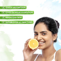 Mamaearth Vitamin C Ultra Light Gel Oil-Free Moisturizer For Face, Body and Hands; with Vitamin C & Aloe Vera Water for Glowing Hydration - 200 ml