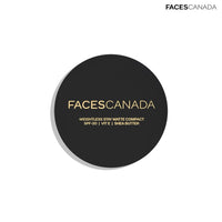 Faces Canada Weightless Stay Matte Compact Vitamin E & Shea Butter, Spf-20 Ivory 01, 9 g and Faces Magnet Eyes Kajal, 0.35g