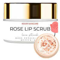 Noor Skincare Rose Lip Scrub for Dark Lips, Bright and Smoky Removal, Exfoliator for Women/Men (15g)