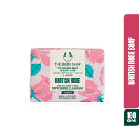 The Body Shop British Rose Cleansing Face & Body Bar 100g