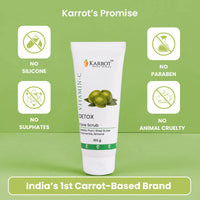Karrot Natural Skincare Vitamin C Face Scrub for Glowing Skin, Combats Spots, Evens Tone and Minimizes Pores, Contains Lemons and Kakadu Plum Extracts, For Men and Women, All Skin Types, 100gms
