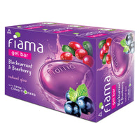 Fiama Gel Bar Blackcurrant And Bearberry for Radiant Glowing Skin, 375g (125g - Pack of 3), with Skin Conditioners, Soap for Women & Men, For All Skin Types