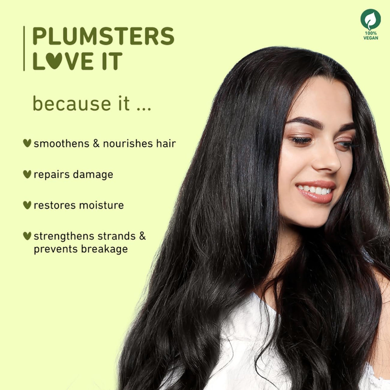 Plum Olive Fresh Hair Mask For Damaged Hair, With Olive Oil, Macadamia Oil And Shea Butter - Hair Spa Cream For Women & Men | 80 Gm, 1 Count
