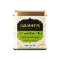 Golden Tips Earl Grey Green Tea Loose Leaves Tin can (100 Gram, 50 Cups)