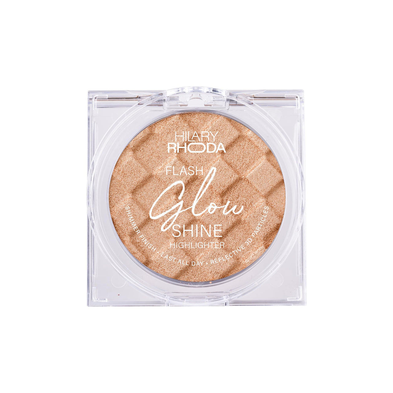 Hilary Rhoda Flash Glow Shine Highlighter | Rich Colour Payoff | Superfine Particles | 3D Reflective Glow | Blends Flawlessly -7g (Chrome Shine -Shade 01)