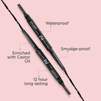 ZM Zayn & Myza Eye Makeup Combo | Wow Brow Eyebrow Pencil (Deep Brown), Blink It Mascara & Gel Kajal (Black) | Waterproof and Smudge proof (3 Items in the set)