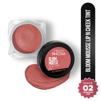 Hilary Rhoda Bloom Mousse Lip N Cheek Tint | Waterproof & Smudge-Proof | 12-Hour Stay | Non-Drying Formula | Mousse Texture | Matte Finish - 5g (Cinnamon chip - Shade 02)