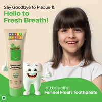 Herby Angel Fennel Fresh Baby Toothpaste for Strong Teeth, Healthy Gums & Cavity Protection - 100% Natural & Organic Tooth Paste for Kids Ages 12 Months & Above (25 GM) (Pack of 1)