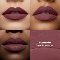 LoveChild Masaba Statement Matte Lipstick, Burnout (Dark Rosewood), Smooth Glide, Bold Matte Finish, Long-Lasting Lipsticks With Mango Butter Nourishing and Intense Color Payoff, Lightweight, 4g