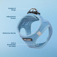 Voyager Step-in Air Dog Harness - All Weather Mesh Step in Vest Harness for Small and Medium Dogs and Cats by Best Pet Supplies - Harness (Baby Blue), L (Chest: 18-20.5