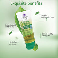 Ayouthveda Neem & Moringa Skin Purifying Face Wash For Acne & Pimples | Remove Excess Oil & Pulls Out Deep-Seated Dirt & Impurities (Pack of 2: 50g each)