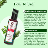 Passion Indulge Rosemary Hair oil for hair growth with Biotin | 100ml Hair Proteiniz | Reduces Hair Fall, Breakage, Promotes Hair growth naturally | Ayurvedic & Natural Hair Oil