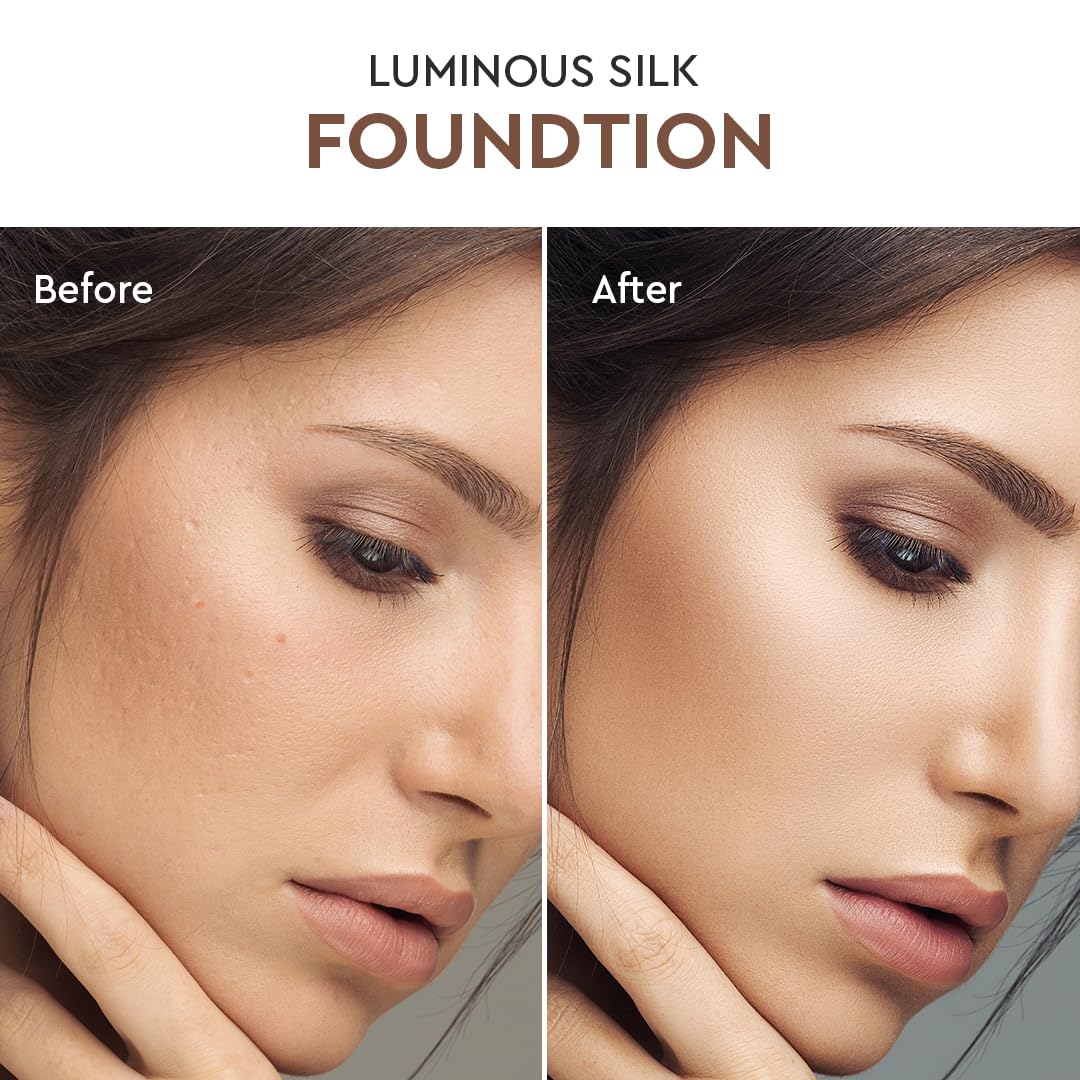 C2P Pro Luminous Silk Liquid Foundation For Women Face Makeup LIGHT 03, 30 ml | High Coverage For Dry Oily Combination Natural Glowing Skin | Waterproof Long Lasting | Argan Oil & Vitamin E