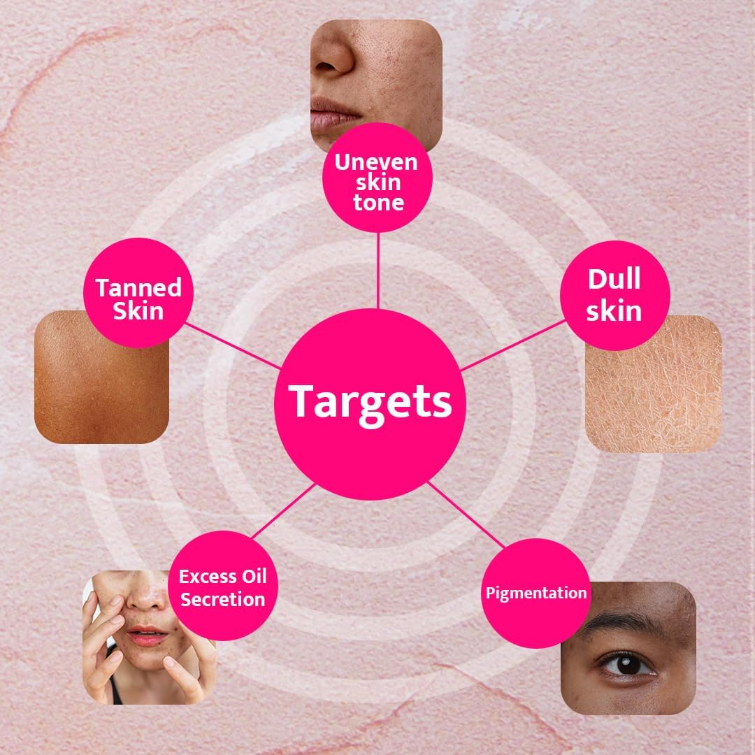 Peach and Musk Glow Me Face Serum with 10% Niacinamide & Alpha Arbutin, 2X Glow Booster, Repairs Skin Barrier, Reduces Pigmentation, Dark Spots, Blemishes & Pore Care for All Skin Types - 30ml