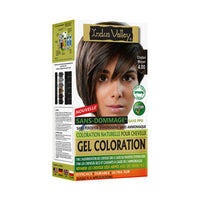 INDUS VALLEY Damage Free Natural Gel Hair Colour for Women | Ammonia & PPD Free Organic Hair Colour with 100% Grey Coverage, Long Lasting Conditioning Hair Color | Medium Brown 4.00-220 ml