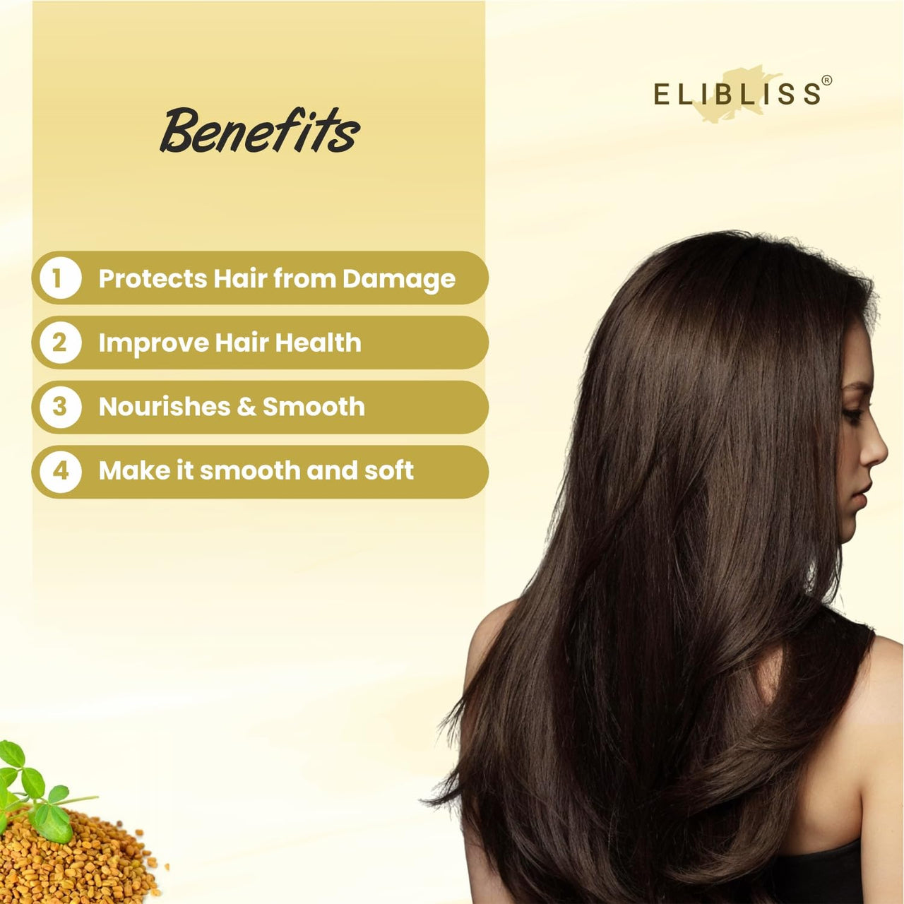 Elibliss Onion Methi Hair Oil for Hair Growth & Hair Fall Control, Enriched with Fenugreek, Red Onion & Natural Oils, Strengthens Roots, Reduces Breakage, Adds Shine, Promotes Healthy Scalp – 100ml