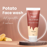 Glamveda Potato Anti Pigmentation Face wash - Reduces Hyperpigmentation & Clarifies skin - No Paraben, SLS, silicone - All Skin Types100ml