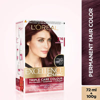 L Oréal Paris Excellence Creme Hair Color, 3.16 Burgundy, 72ml+100g & Excellence Creme Hair Color, 1 Black, 72ml+100g