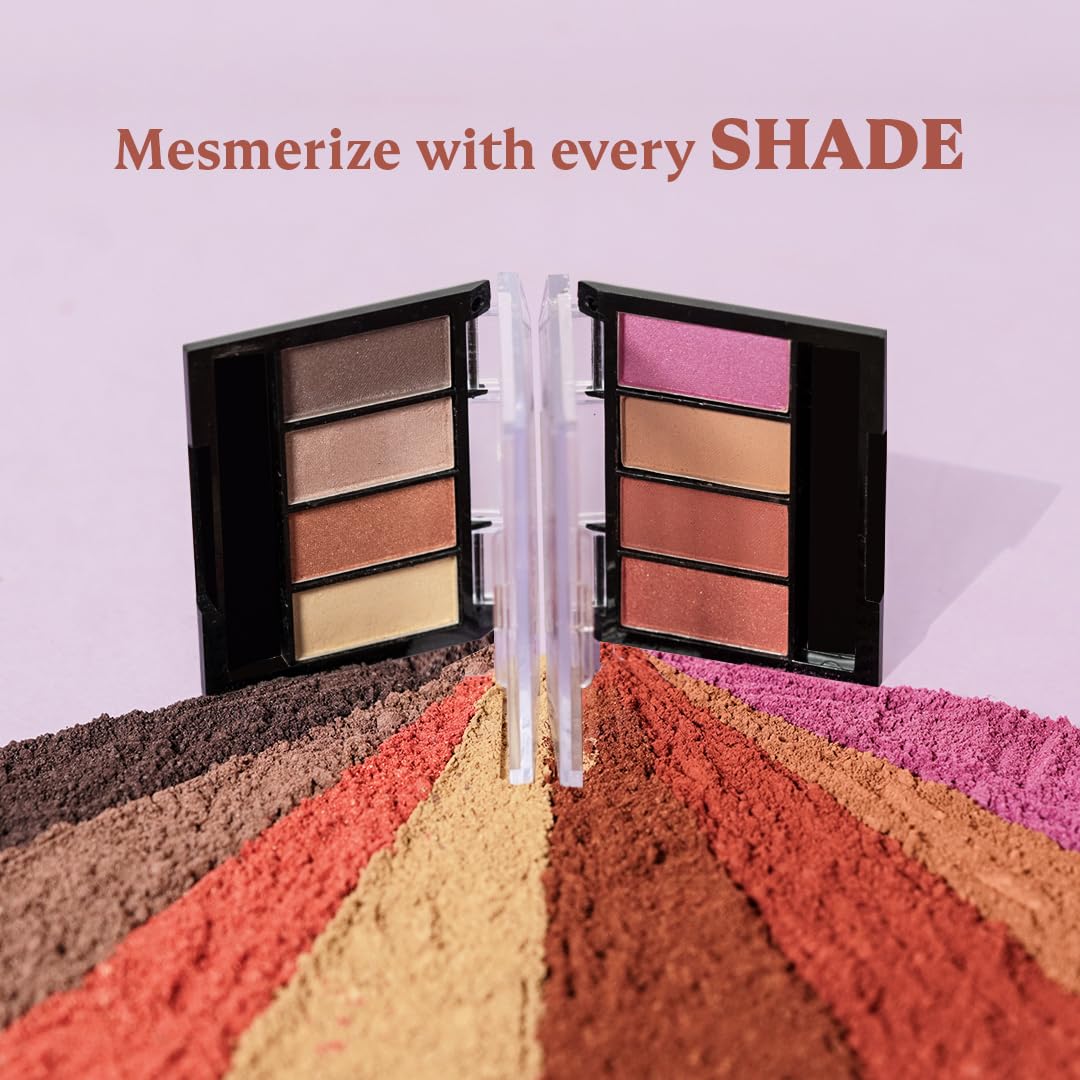 DAZLLER Mystical Magic Eyeshadow Palette Powder - Mini, 4G, D4-Es8, Lightweight, Even Blending, Rich Pigments, Vibrant Hues, Multicolor, Shimmery Finish