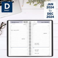 AT-A-GLANCE 2024 Daily Planner, DayMinder, Quarter-Hourly Appointment Book, 5