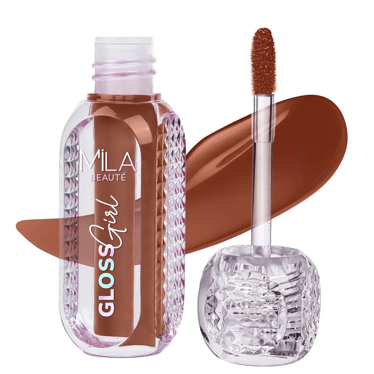 Mila Beauté Gloss Girl Lip Gloss | Enriched With Mango Seed Butter & Hyaluronic Acid | Light Weight & Non-Sticky Formula | Gives Fuller-Lip Effect & Extra Hydration | High Shine Finish-(Not Today, 2.8 ml)
