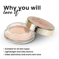 Seven Seas Dual Base Makeup + Base Foundation Skin Natural Mousse | Natural Finish Matte Cream Foundation -Long Lasting Weightless Full Coverage Face Makeup (Classic Ivory)