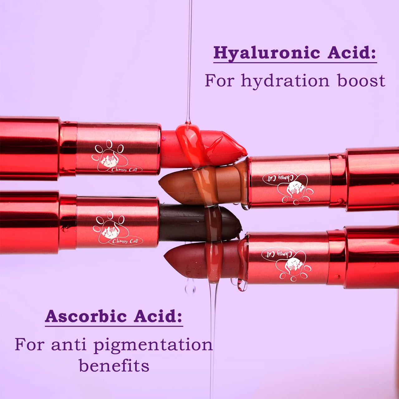 Clumsy Cat Glamorous Geet Matte Lipstick – Wine Shade | Long Lasting, Waterproof, Smudge-Proof & Non-Sticky | Burgundy Wine Lipstick for Women & Dusky Skin | Bold Daily Use Lip Color for Office, Party & College