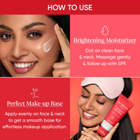 Dot & Key Strawberry Brightening Moisturizer | Niacinamide, Peptides & Hyaluronic Acid, Non-sticky, Brightens Skin, Intense Moisturization | Non-Comedogenic & Fragrance Free, Lightweight | 80g