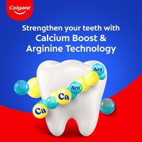 Colgate Strong Teeth Toothpaste, 800g (200g*4), India's No: 1 Toothpaste Brand, Calcium-boost Tooth Paste for 2X Stronger Teeth, Whitens Teeth, Fresh Breath & Prevents Cavities (Combo Pack Offer)